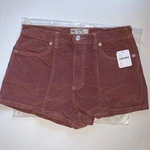 NWT Free People Corduroy High Waisted Shorts 27